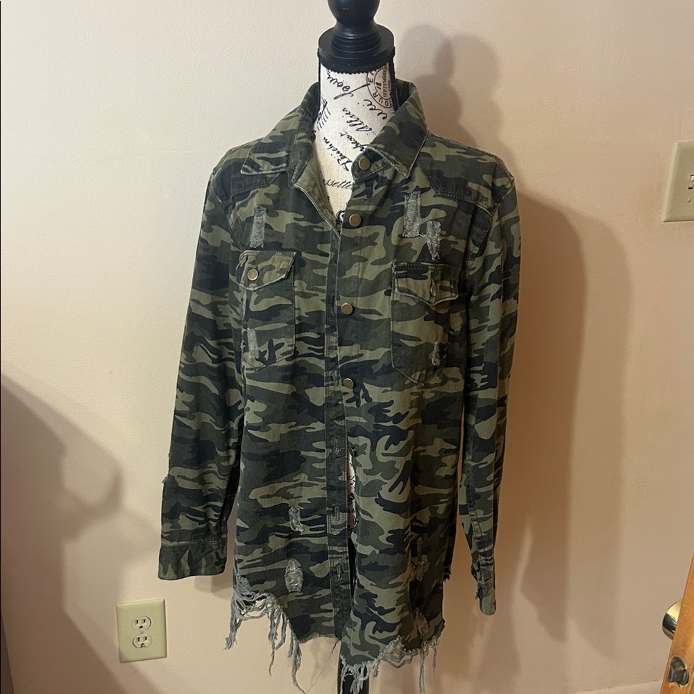 Camouflage Distressed Jacket